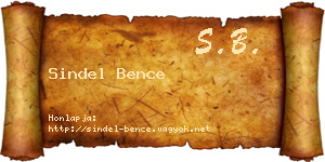 Sindel Bence névjegykártya